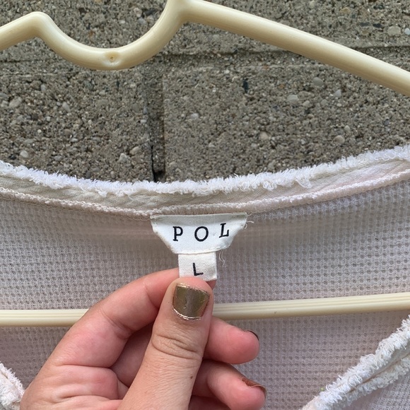 Cream Distress Boutique Pol Brand (Free People) look alike sweater size large - Picture 3 of 3